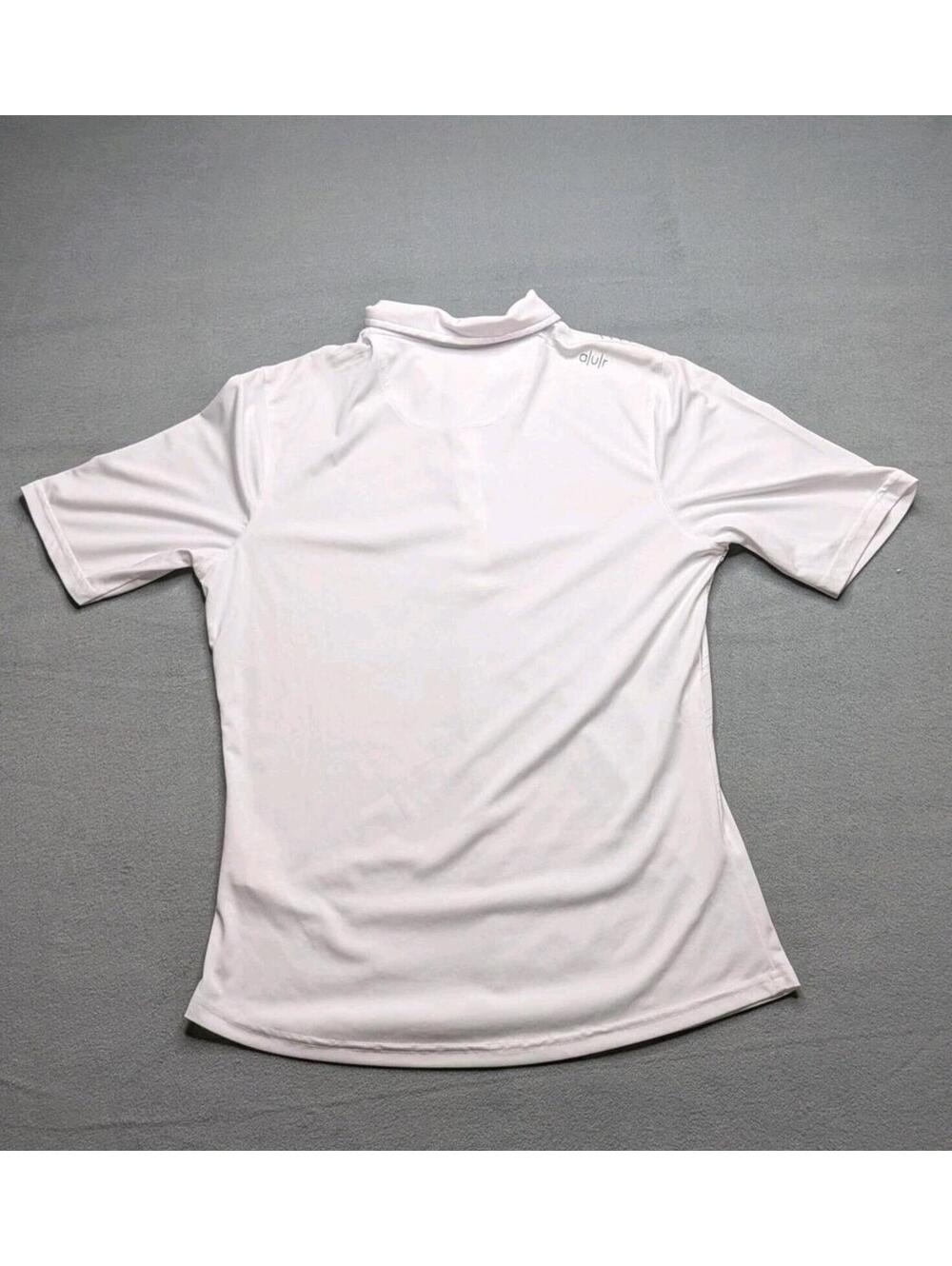 AUR Polo Shirt Womens M White Plaid Short Sleeve Golf Athletic Activewear Top - Picture 3 of 8